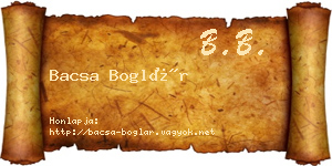 Bacsa Boglár névjegykártya